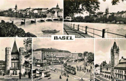 12820566 Basel BS Rheinbruecke Spalentor Rathaus Rheinufer Schweizer Mustermesse - Sonstige & Ohne Zuordnung