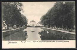 AK München-Nymphenburg, Partie Am Nymphenburger Schlosskanal Mit Blick Auf Mittelbau  - München