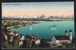AK Friedrichshafen A. B., Zeppelin Und Wasserflugzeug über Dem Bodensee  - Dirigibili