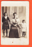 05501 / ⭐ ♥️ (•◡•) Carte-Photo 1920s Mère Et Ses 2 Filles Famille MAFFRE Et/ou BARTHE De CRUZY 34-Hérault - Photographie