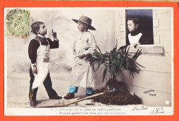 05726 / ⭐ ◉  Photo CLAYETTE N°4 Valet Malin Jardinier Prends Garde! 1903 à Marius BOUTET Chargeur Des Postes Paris-Passy - Autres & Non Classés