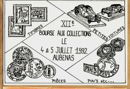 05578 ● AUBENAS 07-Ardèche XIIe Bourse Aux Collections 4-5 Juillet 1992 Dessin B.FABRE- AMPHIBAVI N°403/500 - Aubenas