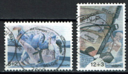 België 1984 OBP 2119/2120 - Y&T 2118/19 - Olympic Games, Jeux Olympiques Los Angeles - Judo, Plankzeilen - Used Stamps