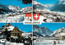 12801986 Engelberg OW Panorama Winterkurort Eislaufbahn Alpen Engelberg - Sonstige & Ohne Zuordnung