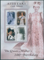 Aitutaki 2000 SG707a Queen Mother 100th Birthday Sheetlet MNH - Islas Cook