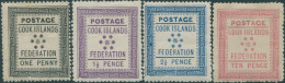 Cook Islands 1892 SG1-4 Federation White Paper Set MH - Cook Islands