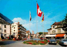 12787896 Interlaken BE Bahnhofstrasse Fahnen Interlaken - Otros & Sin Clasificación