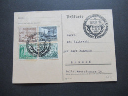 3.Reich 1937 Winterhilfswerk Schiffe MiF Postkarte Sonderstempel Verlin Charlottenburg Internationale Jagd Ausstellung - Cartas & Documentos