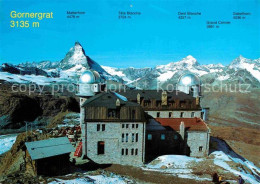 12780816 Gornergrat Zermatt Berghotel Restaurant Mit Blick Zum Matterhorn Wallis - Andere & Zonder Classificatie