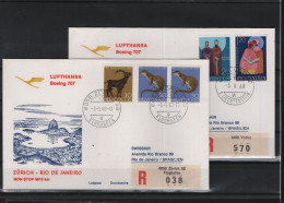 Schweiz Luftpost FFC Lufthansa 3.5.1968 Zürich - Rio Vv - Premiers Vols