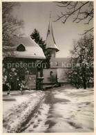 12769846 Aeschi BE Ortspartie An Der Kirche Winterbild Aeschi Spiez - Sonstige & Ohne Zuordnung