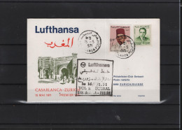 Schweiz Luftpost FFC Lufthansa 16.5.1971 Casablanca - Zürich - Primeros Vuelos