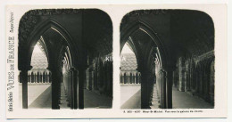 Photo Stéréoscopique 7,3x7,4cm Carte 17x8,7 Cm S.202 - 4237 MONT-SAINT-MICHEL Vue Sous La Galerie Du Cloître - Stereo-Photographie