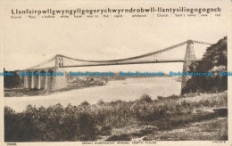 R050100 Menai Suspension Bridge. North Wales. Frith. No 1584B - Monde