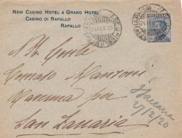E 234 Rapallo Casino Frazionario 28-189 Del 1920 - Marcofilía