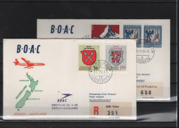 Schweiz Luftpost FFC BEA 7.4.1965 Basel - London VV - Premiers Vols