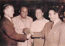 BOXE MARCEL CERDAN AVEC TONY ZALE ET LESNEVIRCH 1948   PHOTO 18X13CM - Sport