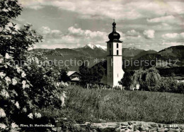 12748186 Flims GR St Martinskirche Alpenblick Flims Dorf - Autres & Non Classés