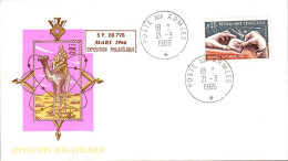 FDC 1966 JOURNEE DU TIMBRE - 1960-1969