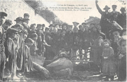 Grèves De Limoges - Barricade Ancienne, Route D'Aixe, Avec Le Corps De La Juiment Estacade, Du 21è Chasseurs - Grèves