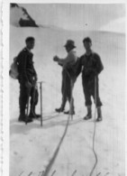 Photographie Photo Vintage Snapshot  Bossons Alpinisme Montagne Cordée - Sport