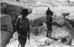 Photographie Photo Vintage Snapshot  Bossons Seracs Alpinisme Montagne Cordée - Sports