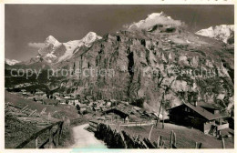 12735226 Muerren BE Panorama Mit Eiger Moench Jungfrau Gletscherhorn Berner Alpe - Altri & Non Classificati