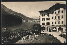 AK St. Moritz, Hotel & Volksheim Bellaval, Im Garten  - Other & Unclassified