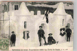 12732386 La Chaux-de-Fonds Fortresse De Neige Construction 1908 La Chaux-de-Fond - Andere & Zonder Classificatie