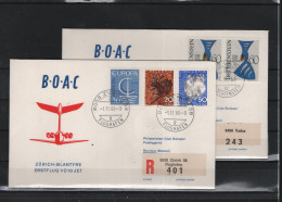 Schweiz Luftpost FFC BOAC 1.11.1966 Zürich - Blantyre Vv - First Flight Covers