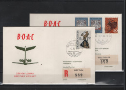 Schweiz Luftpost FFC BOAC 5.11.1966 Zürich -  Lusaka - Premiers Vols
