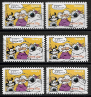 France 2006 Oblitéré  Autoadhésif  N° 89  Ou   N° 3956  "  Sourires Avec Le Chien Cubitus "  ( 6  Exemplaires ) - Used Stamps