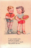 TENNIS - Illustrateur Signé Bombon - A Veces Tambien Poeta Puede Ser El Jugador... - 1900-1949