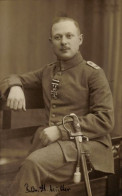 Photo CPA Deutscher Soldat In Uniform, Eisernes Kreuz, Säbel, Kaiserzeit - Other & Unclassified