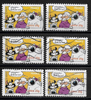 France 2006 Oblitéré  Autoadhésif  N° 89  Ou   N° 3956  "  Sourires Avec Le Chien Cubitus "  ( 6  Exemplaires ) - Used Stamps