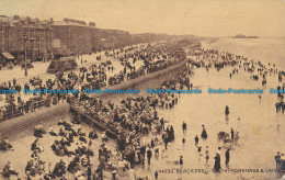 R050882 Blackpool. South Promenade And Sands. Photochrom. Sepiatone - World