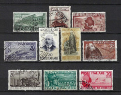 ITALIE Ca. 1949-51: Lot D' Obl. - 1946-60: Usati