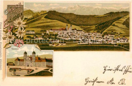 12714036 Einsiedeln SZ Panorama Kloster Einsiedeln SZ - Autres & Non Classés