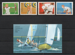 - PORTUGAL N° 1740/43 + BF 61 Neufs ** MNH - Série Complète JEUX OLYMPIQUES SÉOUL 1988 - Cote 22,00 € - - Nuovi