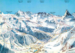 12700136 Zermatt VS Matterhorn Panoramakarte Zermatt - Other & Unclassified