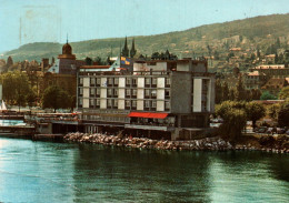 CPM - NEUCHÂTEL - Au Port ... Hôtel Sur L'eau Vue D'avion - Edition B.Bachmann - Neuchâtel
