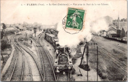 Delcampe - 61 FLERS - A GARE VUE PRISE DU PONT DE LA RUE SCHNETZ - Flers