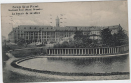 Brussel/Bruxelles - Collège St Michel - Zwembad (gelopen Kaart Met Zegel) - Education, Schools And Universities