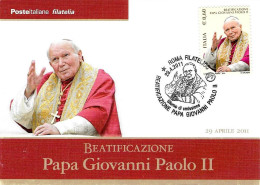 [MD9705] CPM - PAPA GIOVANNI PAOLO II BEATIFICAZIONE - CON ANNULLO 2011 GIORNO DI EMISSIONE - PERFETTA - Non Viaggiata - Popes