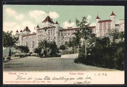 AK Caux, Strassenpartie Am Palace Hotel  - Autres & Non Classés