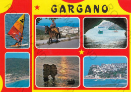 CARTOLINA  C12 GARGANO,FOGGIA,PUGLIA-MARE,ESTATE,VACANZA,SPIAGGIA,LUNGOMARE,BARCHE A VELA,BELLA ITALIA,VIAGGIATA 1995 - Foggia