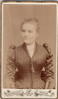 Photo CDV D'une Jeune Femme  élégante Posant Dans Un Studio Photo A  Lyon - Oud (voor 1900)