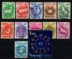 ISRAELE - 1961 - SEGNI ZODIACALI - USATI - Gebruikt (zonder Tabs)