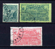 Guyane - 1928 - Tb Antérieur Nouvelles Valeurs   -  N° 106 à 108  - Oblit - Used - Used Stamps