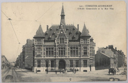 CPA CARTE POSTALE BELGIQUE BRUXELLES-ANDERLECHT L' ECOLE COMMUNALE ET LA RUE ELOY 1920 - Anderlecht